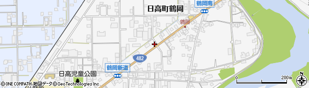 ファミリーマート日高町鶴岡店周辺の地図
