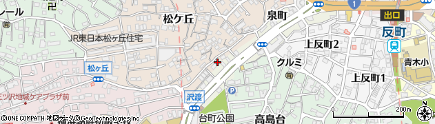 神奈川県横浜市神奈川区松ケ丘38周辺の地図