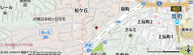 神奈川県横浜市神奈川区松ケ丘44周辺の地図