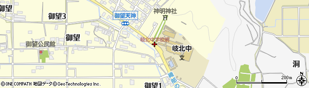 岐北中学校前周辺の地図