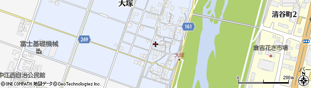鳥取県倉吉市大塚周辺の地図
