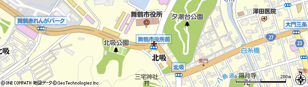 舞鶴市役所前周辺の地図