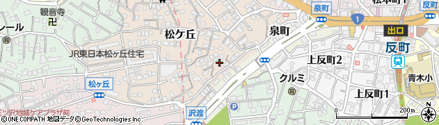 神奈川県横浜市神奈川区松ケ丘45周辺の地図