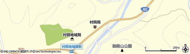 村岡郵便局周辺の地図
