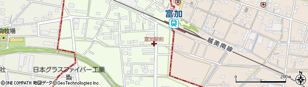 富加駅前周辺の地図
