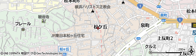 神奈川県横浜市神奈川区松ケ丘56周辺の地図