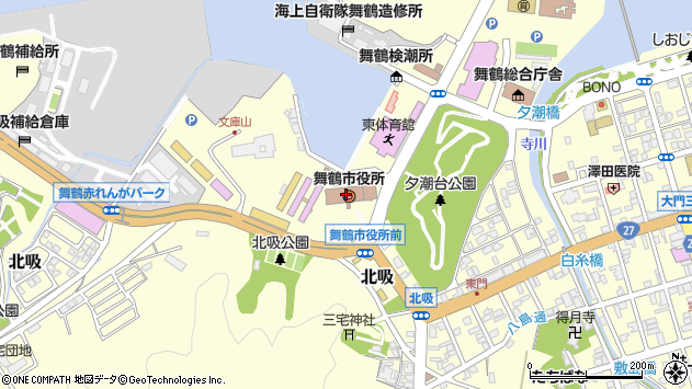 〒625-0000 京都府舞鶴市（以下に掲載がない場合）の地図