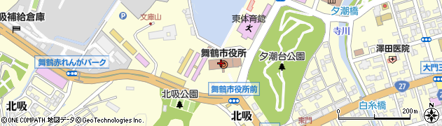 舞鶴市役所議会　事務局周辺の地図