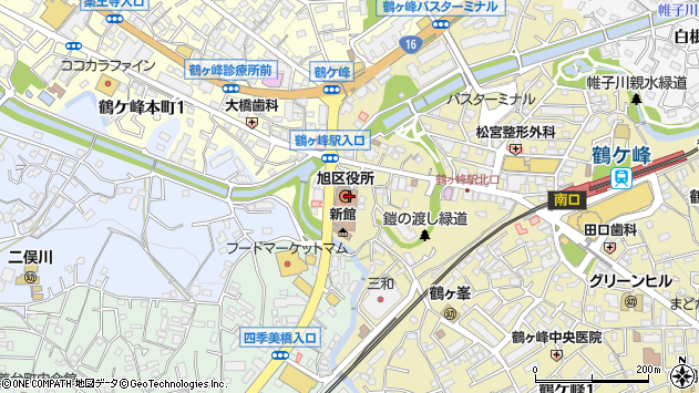 〒241-0000 神奈川県横浜市旭区（以下に掲載がない場合）の地図