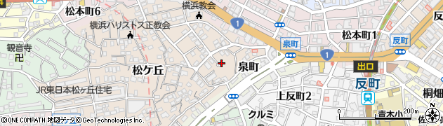 神奈川県横浜市神奈川区松ケ丘3周辺の地図