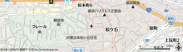 神奈川県横浜市神奈川区松ケ丘25周辺の地図