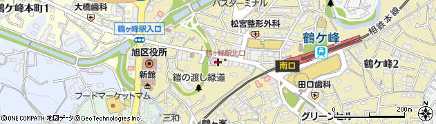 ソフトバンク鶴ケ峰周辺の地図