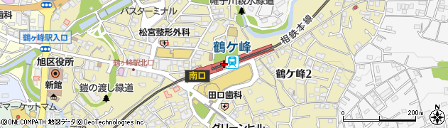 神奈川県横浜市旭区周辺の地図