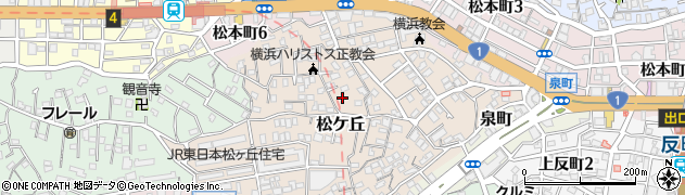 神奈川県横浜市神奈川区松ケ丘19周辺の地図