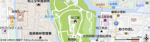 松江城周辺の地図