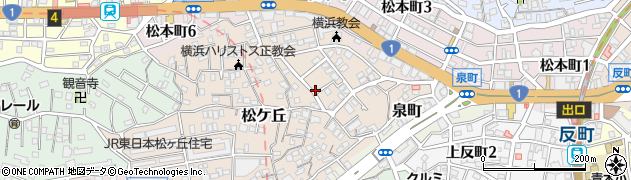 神奈川県横浜市神奈川区松ケ丘6周辺の地図
