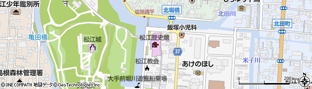 松江歴史館周辺の地図
