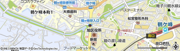 鶴ケ峰駅入口周辺の地図