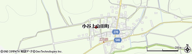 滋賀県長浜市小谷上山田町周辺の地図
