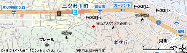 神奈川県横浜市神奈川区松ケ丘32周辺の地図