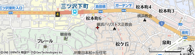 神奈川県横浜市神奈川区松ケ丘29周辺の地図