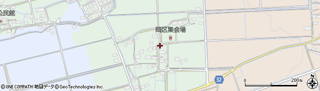 岐阜県揖斐川町（揖斐郡）岡周辺の地図