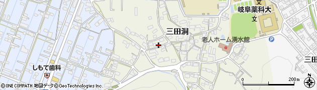 岐阜県岐阜市三田洞周辺の地図