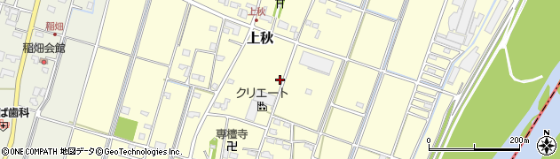 岐阜県大野町（揖斐郡）上秋周辺の地図
