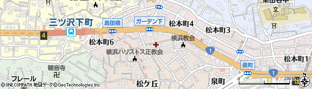 神奈川県横浜市神奈川区松ケ丘24周辺の地図