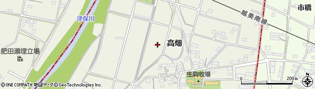 岐阜県富加町（加茂郡）高畑周辺の地図