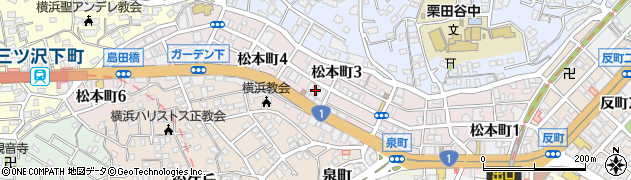 神奈川県横浜市神奈川区松本町周辺の地図