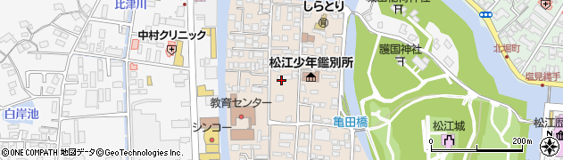 島根県松江市内中原町周辺の地図