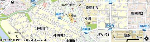 岐阜県関市寿町2丁目周辺の地図