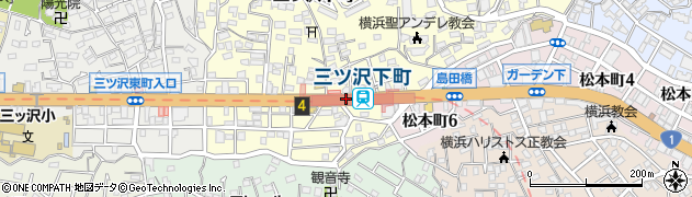 三ツ沢下町駅周辺の地図