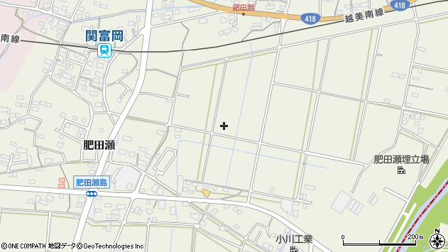〒501-3911 岐阜県関市肥田瀬の地図