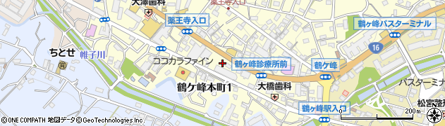 大川自動車ガラス株式会社　鶴ヶ峰営業所周辺の地図