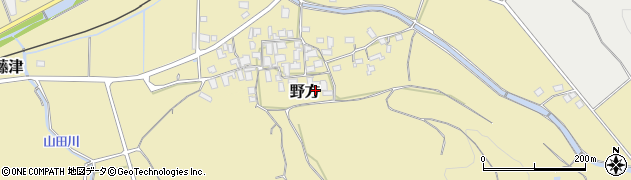 鳥取県湯梨浜町（東伯郡）野方周辺の地図