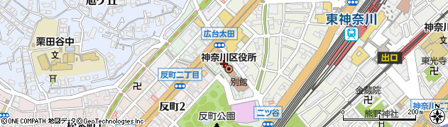 神奈川区役所福祉保健センター　保護課保護事務係周辺の地図