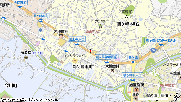 〒241-0021 神奈川県横浜市旭区鶴ケ峰本町の地図