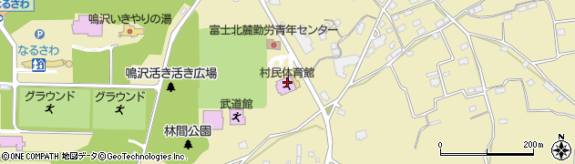 鳴沢村役場　鳴沢村民体育館周辺の地図