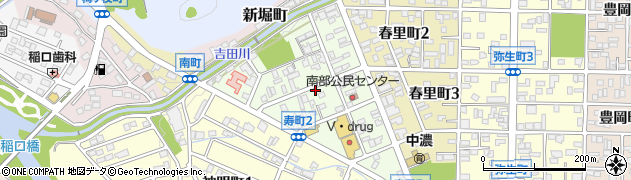 岐阜県関市寿町周辺の地図