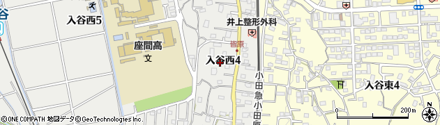 神奈川県座間市入谷西4丁目周辺の地図