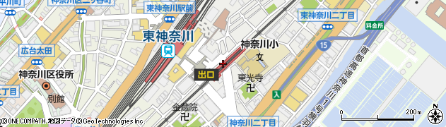 京急東神奈川駅周辺の地図