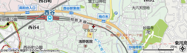 神奈川県横浜市保土ケ谷区西谷周辺の地図