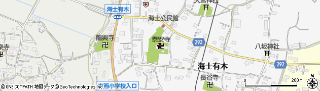 泰安寺周辺の地図