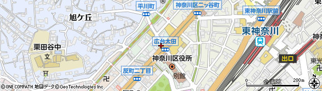 神奈川県横浜市神奈川区広台太田町周辺の地図