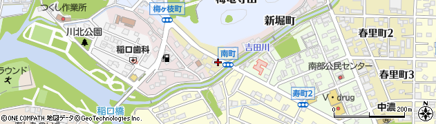 岐阜県関市南町周辺の地図