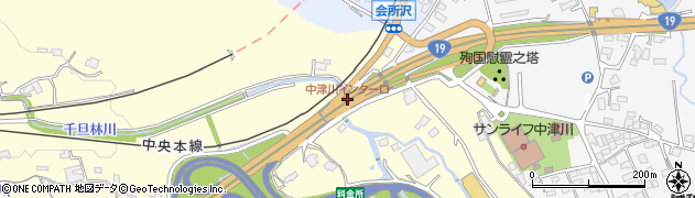 中津川インター口周辺の地図