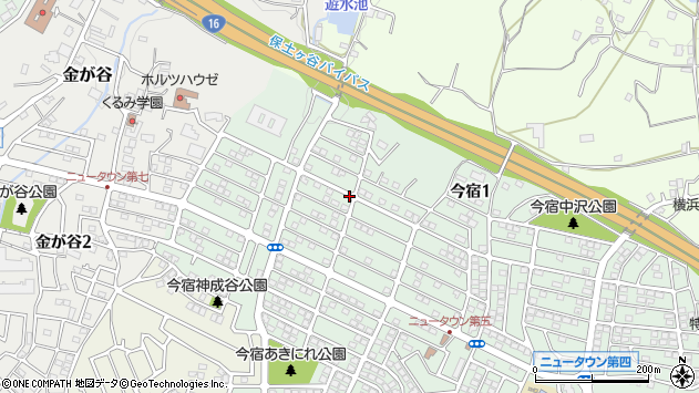 〒241-0817 神奈川県横浜市旭区今宿の地図