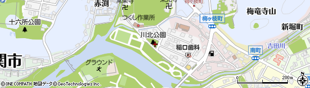 川北公園周辺の地図
